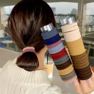 포니테일 대용량 헤어끈 무매듭 헤어줄 쿠션 굵은 고무줄 헤어 머리끈 밴드