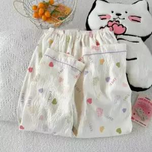 윈터솔져 가을 봄 잠옷 잠옷세트 하트 카디건 컬러 커플 세트 긴팔 KUK3