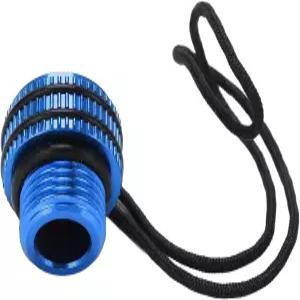 다이빙 더스트 딘 커버 밸브 통풍 알루미늄 합금 보호기 엔드 캡(파란색) 고정 로프 포함
