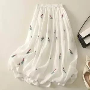 타노스스커트 롱 여사친 A라인 안자수 데일리룩 뉴 모시 중기장 슬림핏 KUK1