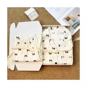 띠엔다 커플 잠옷세트 실내복 쿨링 파자마 가을 빅 긴팔 럭셔리 세트 ADOR3