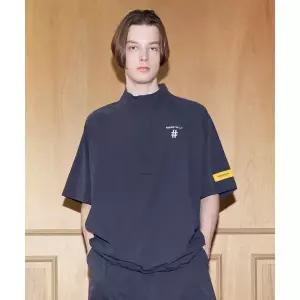 매장정품[브랜드명]BEENTRILL 스탠드 카라 오버핏 반팔 아노락(다크 차콜)BA242WT007DC101771