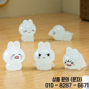 10 30 빛나는 표현 토끼 마이크로 장식품 조경 소형 DIY 홈 인테리어 액세서리 선물