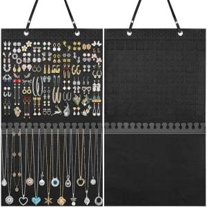 카폭스 걸이 주얼리 홀더 귀걸이 목걸이 팔찌 에나멜 핀 및 발목을 위한 대형 정리 보관 벽 옷장 문을
