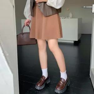 팔콘 치마 스커트 미니 여사친 여성 니트 가을 박시 허리밴딩 A라인 빅사이즈 KKE3