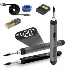 미니 휴대용 디지털 USB 납땜 인두기 LED 디스플레이 충전식 배터리 DIY 전자 제품 가전 수리 키트