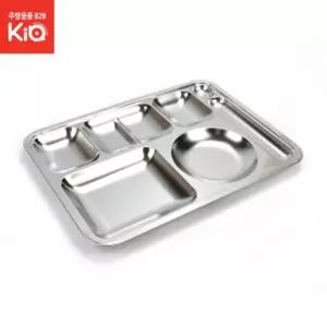 스텐식판 사각 5찬 수저 식판 단체 학교 급식용