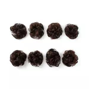 미용실 올림머리 가발밴드 8p 블랙+브라운 헤어피스 티안나는 부분