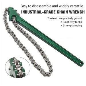 오일 기계 필터용 다기능 12 체인 렌치 미끄럼 방지 스트랩 도구 배관 파이프 피팅에 이상적