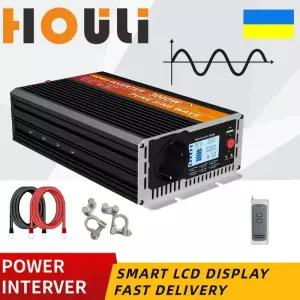 차량용 인버터 자동차 호환 순수 웨이브 3000W 리얼 6000W 24V 50HZ 주파수 컨버터 24V-220V 12V 220V