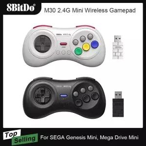 호환  8BitDo M30 2.4G 게임패드 게임 컨트롤러 세가 제네시스 및 메가 드라이브 게임 콘솔 용