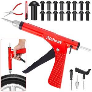 [미국배송] 버섯 플러그가 포함된 리치캣 튜브리스 타이어 펑크 수리 키트 오토바이 자동차 트럭 ATV 총기 키트