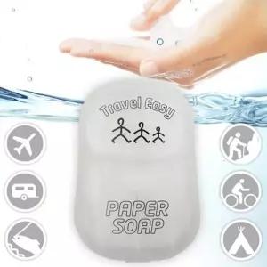 여행용품 언제어디서나 깨끗이 휴대용 종이비누 50매 기내용품