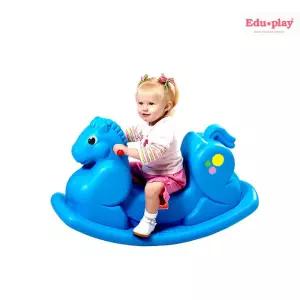 흔들말 블루 아기 유아 장난감 말 말타기 시소/실내 놀이터 타는 스윙말 어린이집 흔들 목마