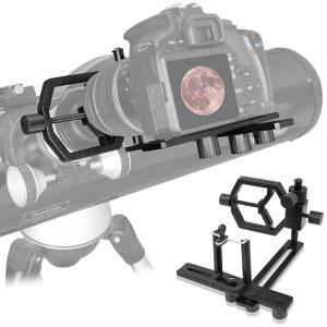 Tydeux 범용 금속 망원경 카메라 폰 어댑터 - 스포팅 스코프 쌍안경, 단안경, 망원경, 현미경과 호환되는 거의 모든 휴대폰 및 카메라에 적합