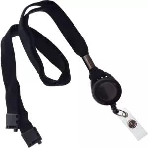 스페셜리스트 ID 5 팩 - 컴포트 블랙 브레이크어웨이 랜야드 및 리트랙터블 배지 릴 콤보