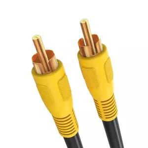 Comple - RCA 서브우퍼 케이블 3피트 디지털 동축 오디오 복합 /비디오 코드 1-RCA 남성 대 홈 시어터 후방