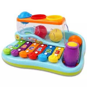 무지개 실로폰 망치놀이 6개월 장난감 선물 소근육 발달/실로폰/어린이/교육용/음악/교재용/노래/완구