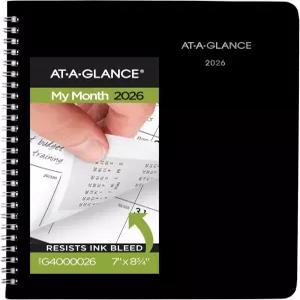 AT-A-GLANCE 2026 플래너 월간 7인치 x 8-3 /4인치 중형 데이마인드 블랙(G4000026)