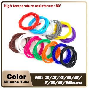 1미터 두꺼운 실리콘 튜브  고무 호스 I.D 2 ~ 19mm 내열성 유연한 실리카 젤 파이프 다채로운