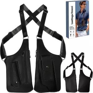 더블 숄더 겨드랑이 가방 남성용 언더암 숄더백 방지 지갑 포켓 홀스터 휴대폰 레저 파우치