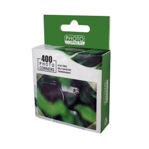 Photo Corners DIY 스크랩북, 앨범, 저널용 투명 자체 접착 그림 장착 코너 스티커 400개, 400개 /팩.