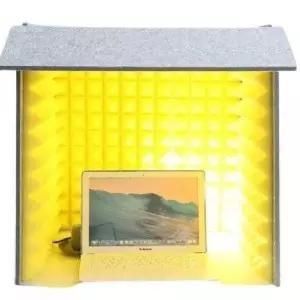 방음 부스 휴대용 박스 가정용방음부스 가정용 노래방 회색