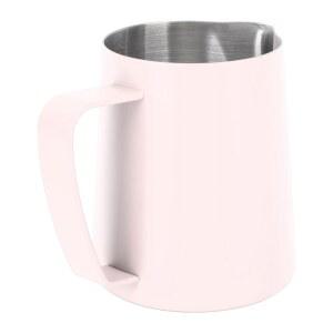 YYQTGG 우유 거품 피처, 뾰족한 입구 310ml 304 스테인리스 스틸 거품기 컵 카푸치노 에스프레소 머신 액세서리 바리스타 커피 바용 라떼 아트용 (핑크)