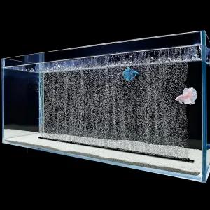 페어우구이 수족관 에어 스톤 47.2인치 길이 변형 고무 어항 버블러 수족관용 버블 월 커튼 바닷물 담수용