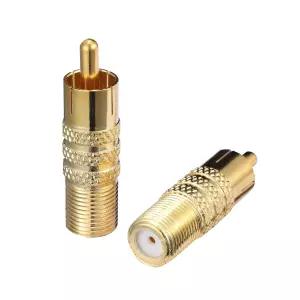 CK RF 여성에서 RCA 남성 어댑터 동축 케이블 커넥터 구리 금도금 75옴 TV 위성 안테나 모뎀 서브우퍼
