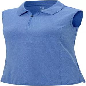 BGOWATU 여성용 민소매 골프 폴로 셔츠 1/4 지퍼 테니스 탱크 탑 칼라 자외선 차단 퀵 드라이