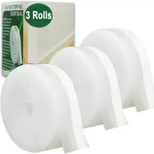 49피트 투명 풍화 제거 도어 씰 도어용 드래프트 테이프 실리콘 단열 스트립 창문 및 하단 3롤 총