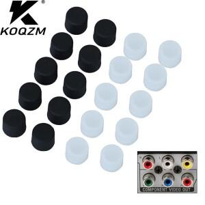 실리콘 TV 오디오 비디오 인터페이스 먼지 플러그 RCA 암 보호 커버  방진 로트당 10 개