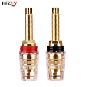 HIFIDIY 라이브 2피스 스피커 DIY 터미널 커넥터 바인딩 포스트 HIFI 증폭기 순수 구리 금도금 바나나 소켓