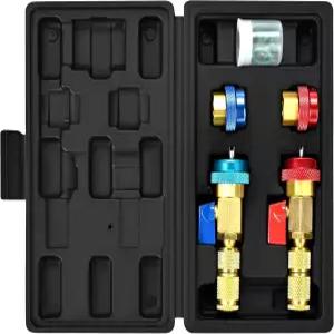 GELRIUNY R134a R1234YF R22 AC 밸브 코어 제거 도구 키트 6개 및 8개 오링 고무 씰 자동차 가정용 에어컨