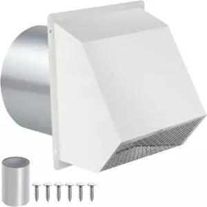 4인치 건조기 통풍구 커버 외부 배기구 실외 레인지 후드 하우스 AC 후드형 벽 스크린 및 댐퍼 포함