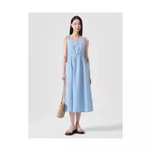 매장정품 에잇세컨즈 8SECONDS 체크 민소매 원피스 스카이블루 (324571EY3Q) 324571EY3Q 629837