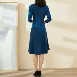 스트레인지 스커트 원피스 여사친 오피스룩 A라인 브이넥 데일리룩 긴팔크로스 봄가을 럭셔리정장 KUK1