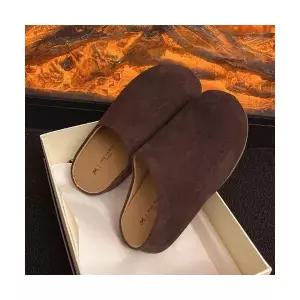 룽나루 여성 슬리퍼 가보시 통굽 리얼 가죽 버켄 슈즈 앞코 화를 신고 아웃도어 HO5