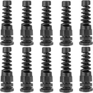uxcell PG7 케이블 글랜드 3mm-6.5mm 와이어 홀 방수 나일론 조인트 조절 가능한 잠금 너트와 스트레인 릴