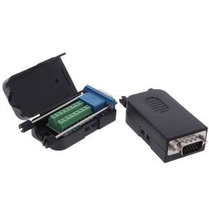 D-SUB DB15 VGA 남성 3 행 15 핀 플러그 브레이크 아웃 터미널 나사  DIY 커넥터