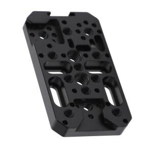 콜드 슈 마운트가있는 카메라 치즈 간편한 플레이트 1/4 3/8 인치 스레드 삼각대 케이지 용 알루미늄 합금