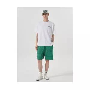 매장정품 에잇세컨즈 8SECONDS 나일론 지퍼 포인트 밴딩 쇼츠 그린 (454525AQ8M) 454525AQ8M 629855