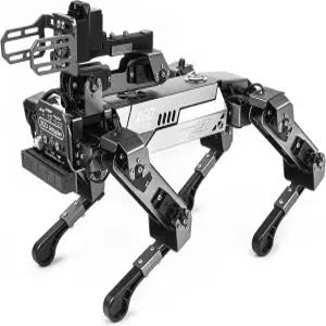 ELECFREAKS 마이크로비트 로봇 개 Xgo V2 키트 15개의 이동식 조인트 DIY 프로그래머블 풀 메탈 바이오닉