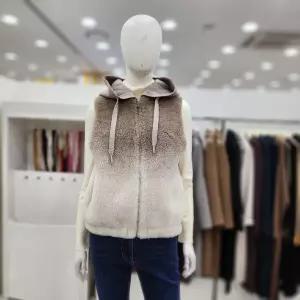 조이너스 여성 조끼 23신상 겨울 양모혼방 후드 집업 베스트DW0WFV0401_US 3410932