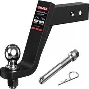 트레일러 히치 마운트 2인치 볼 장착 리시버 6인치 드롭 7 500파운드 5/8인치 스크류 인 핀 포함
