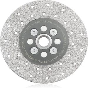 SHDIATOL 4-1/2 인치 다이아몬드 절단 연삭 디스크 대리석 세라믹 양면 진공 브레이징 고속 성형 휠 그릿