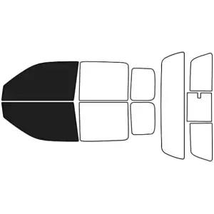 2004-2012 쉐보레 콜로라도와 호환되는 비닐 윈도우 틴트 키트 - 블랙 5 싱글 플레이 노 버블 필름 직접