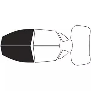 2015-2024 포드 엣지와 호환되는 비닐 윈도우 틴트 키트 - 블랙 20 싱글 플레이 노 버블 필름 직접 차량