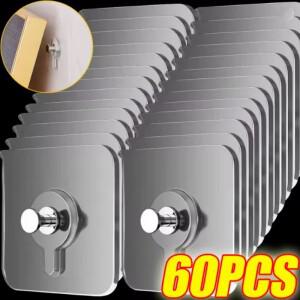 셀프 접착식 후크 강력  프레임 못 투명 무봉제 벽걸이 시계 벽 스티커 홀더